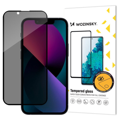 Ekrano apsauga Wozinsky Privacy Glass iPhone 13 Pro Max Anti Spy juodais kraštais