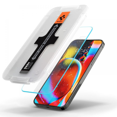 Ekrano Apsauginis Stiklas SPIGEN GLAS.TR ”EZ FIT” 2vnt. IPHONE 13 / 13 PRO 2