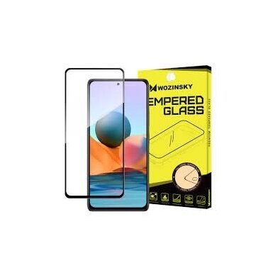 Akcija! Ekrano Apsauginis Stiklas Su Rėmeliu (tinka su dėklu) Wozinsky 2x Tempered Glass Full Glue Super Tough Screen Protector Xiaomi Redmi Note 10 5G / Poco M3 Pro Juodas