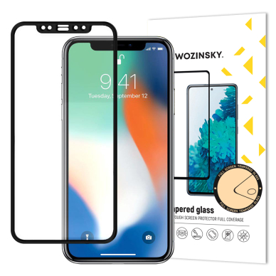 Ekrano Apsauginis Stiklas su rėmeliu, tinka su dėklu Wozinsky Tempered Glass Full Glue Super Tough Screen Protector Apple iPhone 11 Pro Max / iPhone XS Max Juodas