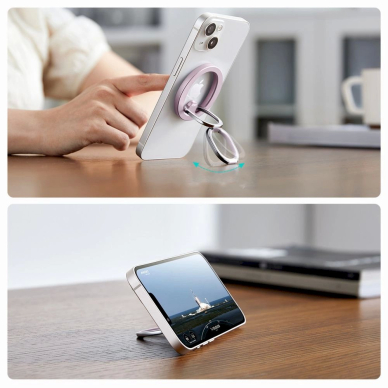 ESR Halolock MagSafe ring stand the phone - Rožinis 4