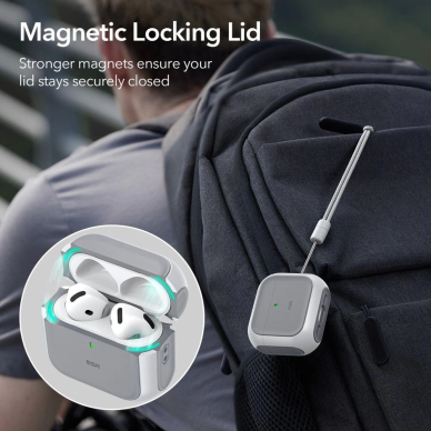 ESR Orbit Halolock MagSafe Dėklas Apple AirPods 4 - Baltas 1