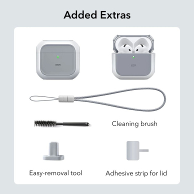 ESR Orbit Halolock MagSafe Dėklas Apple AirPods 4 - Baltas 7