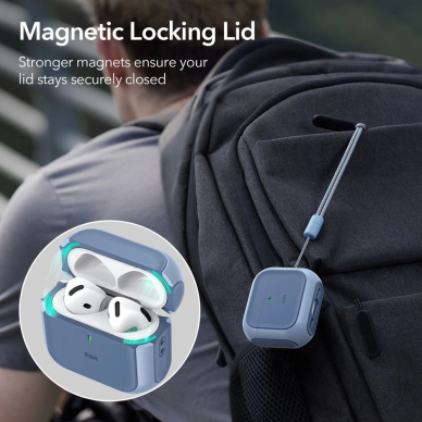 ESR Orbit Halolock MagSafe Dėklas Apple AirPods 4 - mėlynas 1