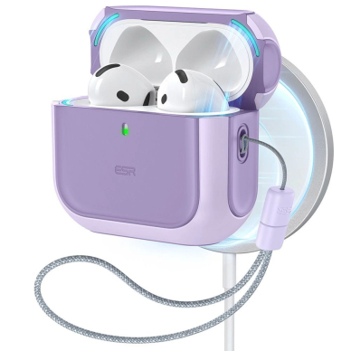 ESR Orbit Halolock MagSafe Dėklas Apple AirPods 4 - violetinis