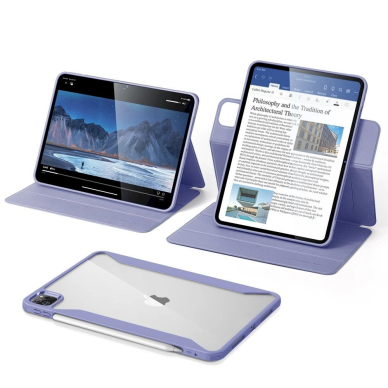 ESR Rebound Hybrid planšetės dėklas iPad Pro 11.5 2024 - Violetinis 1