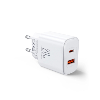 EU Joyroom JR-TCF05 20W USB-A USB-C Įkroviklis  + USB-C Kabelis - baltas 2