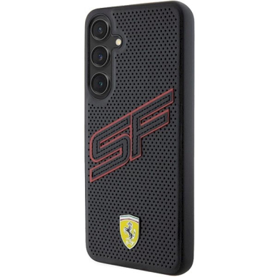 Ferrari Big SF Perforated Dėklas Samsung Galaxy S24+ - Juodas 1