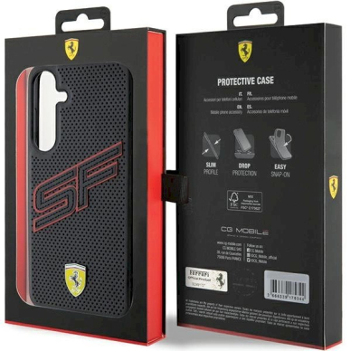 Ferrari Big SF Perforated Dėklas Samsung Galaxy S24+ - Juodas 7