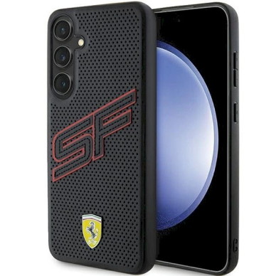 Ferrari Big SF Perforated Dėklas Samsung Galaxy S24 - Juodas