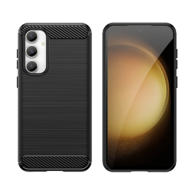 Flexible carbon pattern dėklas skirta Samsung Galaxy S23 FE Carbon Case - Juodas 1