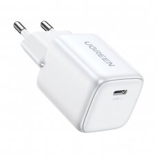 GaN USB C 30W PD Ugreen Nexode Mini fast charger - Baltas