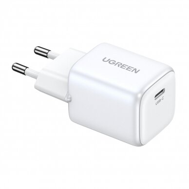 GaN 20W USB-C charger Ugreen Nexode mini CD318 - Baltas 1