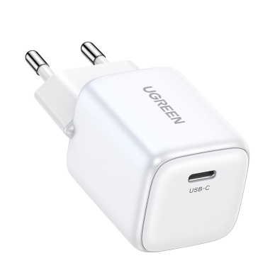 GaN USB C 30W PD Ugreen Nexode Mini fast charger - Baltas 2