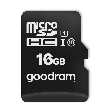 Goodram Microcard 16 GB micro SD HC UHS-I class 10 Atminties kortelė, SD adapteris (M1AA-0160R12) 1