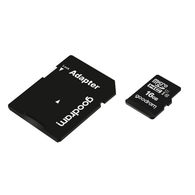 Goodram Microcard 16 GB micro SD HC UHS-I class 10 Atminties kortelė, SD adapteris (M1AA-0160R12) 2