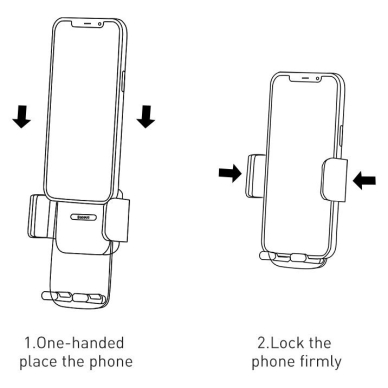 Gravitacinis Automobilinis Telefono Laikiklis montuojamas į groteles Baseus gravity car phone mount holder Juodas (SUYK000101) 13