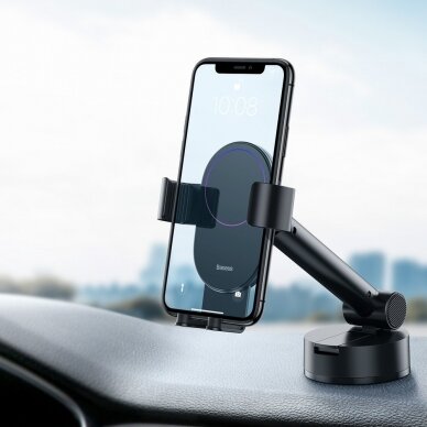 Gravitacinis laikiklis Baseus Dashboard Windshield Phone Bracket Holder juodas (Suyl-Jy01) 1