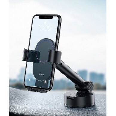 Gravitacinis laikiklis Baseus Dashboard Windshield Phone Bracket Holder juodas (Suyl-Jy01) 10