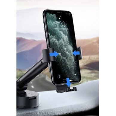 Gravitacinis laikiklis Baseus Dashboard Windshield Phone Bracket Holder juodas (Suyl-Jy01) 13