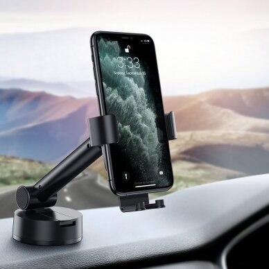 Gravitacinis laikiklis Baseus Dashboard Windshield Phone Bracket Holder juodas (Suyl-Jy01) 2