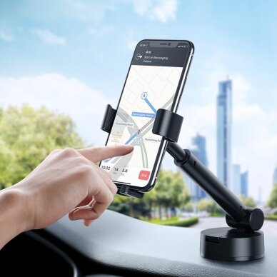 Gravitacinis laikiklis Baseus Dashboard Windshield Phone Bracket Holder juodas (Suyl-Jy01) 3