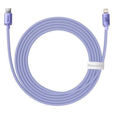 Greito Įkrovimo Kabelis Baseus crystal shine series USB Type C į Lightning 20W 2m Violetinis (CAJY000305) UGLX912 3