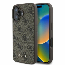 Guess 4G Classic iPhone 16 Dėklas - rudas