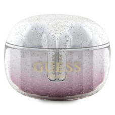 Guess Glitter Gradient TWS Bluetooth Ausinės + docking station - Rožinis