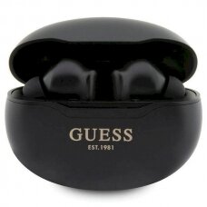 Guess GUTWST50EK TWS bluetooth ausinės + docking station - Juodas Classic EST