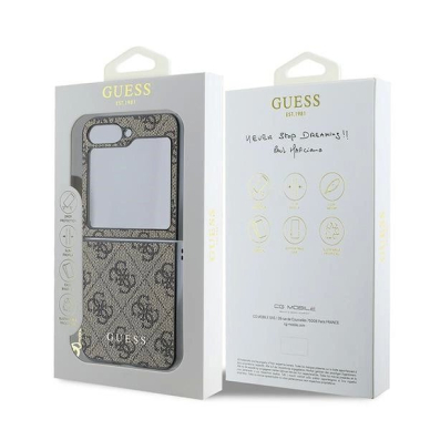 Guess 4G Charm Dėklas Samsung Galaxy Z Flip 6 - rudas 7