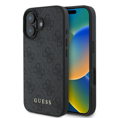 Guess 4G Classic iPhone 16 Plus Dėklas - juodas