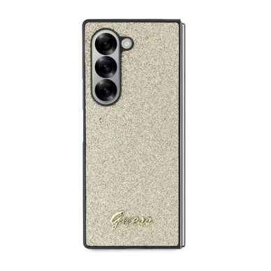 Guess 4G Glitter Script Dėklas Samsung Galaxy Z Fold 6 - auksinis 1