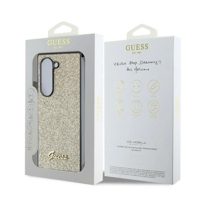 Guess 4G Glitter Script Dėklas Samsung Galaxy Z Fold 6 - auksinis 6