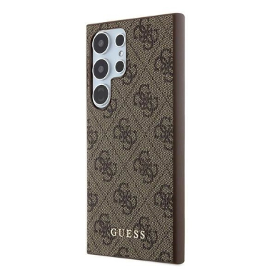 Guess 4G Metal Gold Logo Dėklas Samsung Galaxy S24 Ultra - Rudas 1