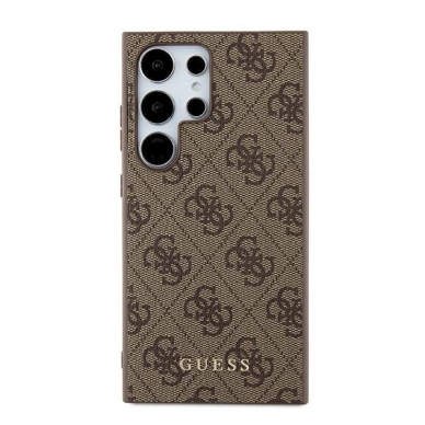 Guess 4G Metal Gold Logo Dėklas Samsung Galaxy S24 Ultra - Rudas 2