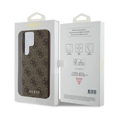 Guess 4G Metal Gold Logo Dėklas Samsung Galaxy S24 Ultra - Rudas 7