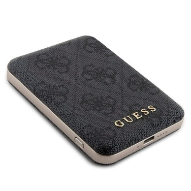 Guess 4G Metal Logo Dėklas Set iPhone 13 Pro Max + 5000mAh MagSafe Powerbank - Juodas 9