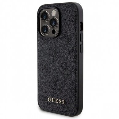 Guess 4G Metal Logo Dėklas set iPhone 14 Pro + 5000mAh MagSafe power bank - Juodas 1