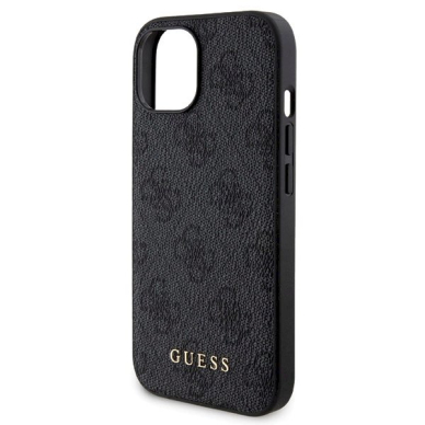 Guess 4G Metal Logo Dėklas set iPhone 15 + 5000mAh MagSafe power bank - Juodas 5