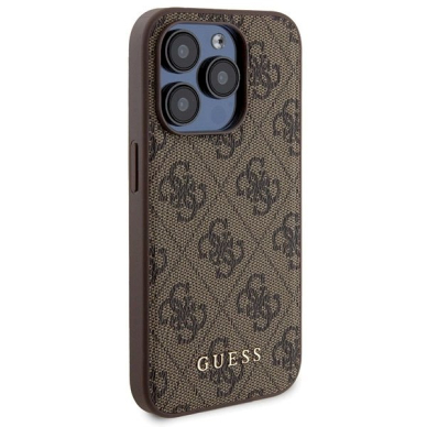 Guess 4G Metal Logo Dėklas set iPhone 15 Pro Max + 5000mAh MagSafe power bank - Rudas 3