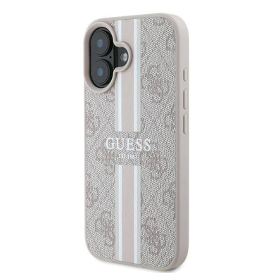 Guess 4G Printed Stripes MagSafe Dėklas iPhone 16 Plus - rožinis 1