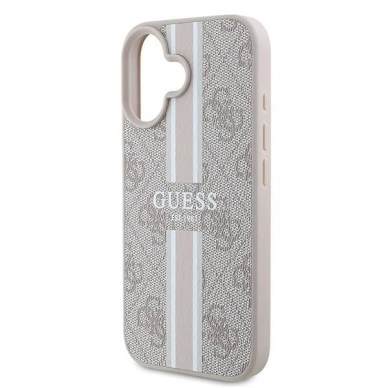 Guess 4G Printed Stripes MagSafe Dėklas iPhone 16 Plus - rožinis 5