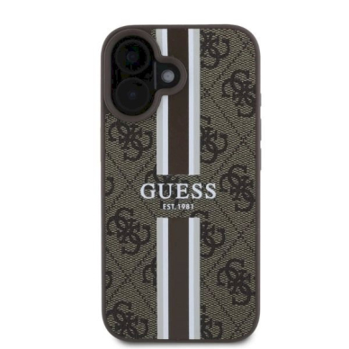 Guess 4G Printed Stripes MagSafe iPhone 16 Dėklas - rudas 2