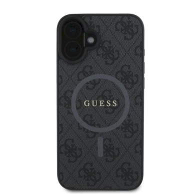 Guess 4G Ring Classic Logo MagSafe Dėklas iPhone 16 - Juodas 2