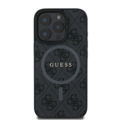 Guess 4G Ring Classic Logo MagSafe Dėklas iPhone 16 Pro Max - Juodas 2