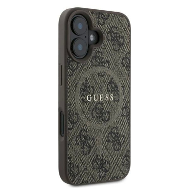 Guess 4G Ring Classic Logo MagSafe iPhone 16 Plus Dėklas - rudas 3