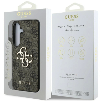 Guess Big 4G Logo Classic Logo Dėklas Samsung Galaxy S25 Plus Rudas 7