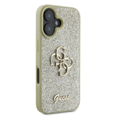 Guess Fixed Glitter Big 4G Dėklas iPhone 16 Plus - auksinis 3