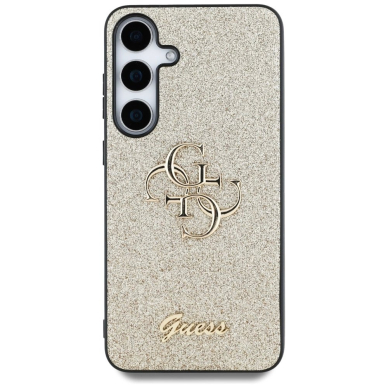 Guess Fixed Glitter Big 4G Metal Logo Dėklas Samsung Galaxy S25 gold 2